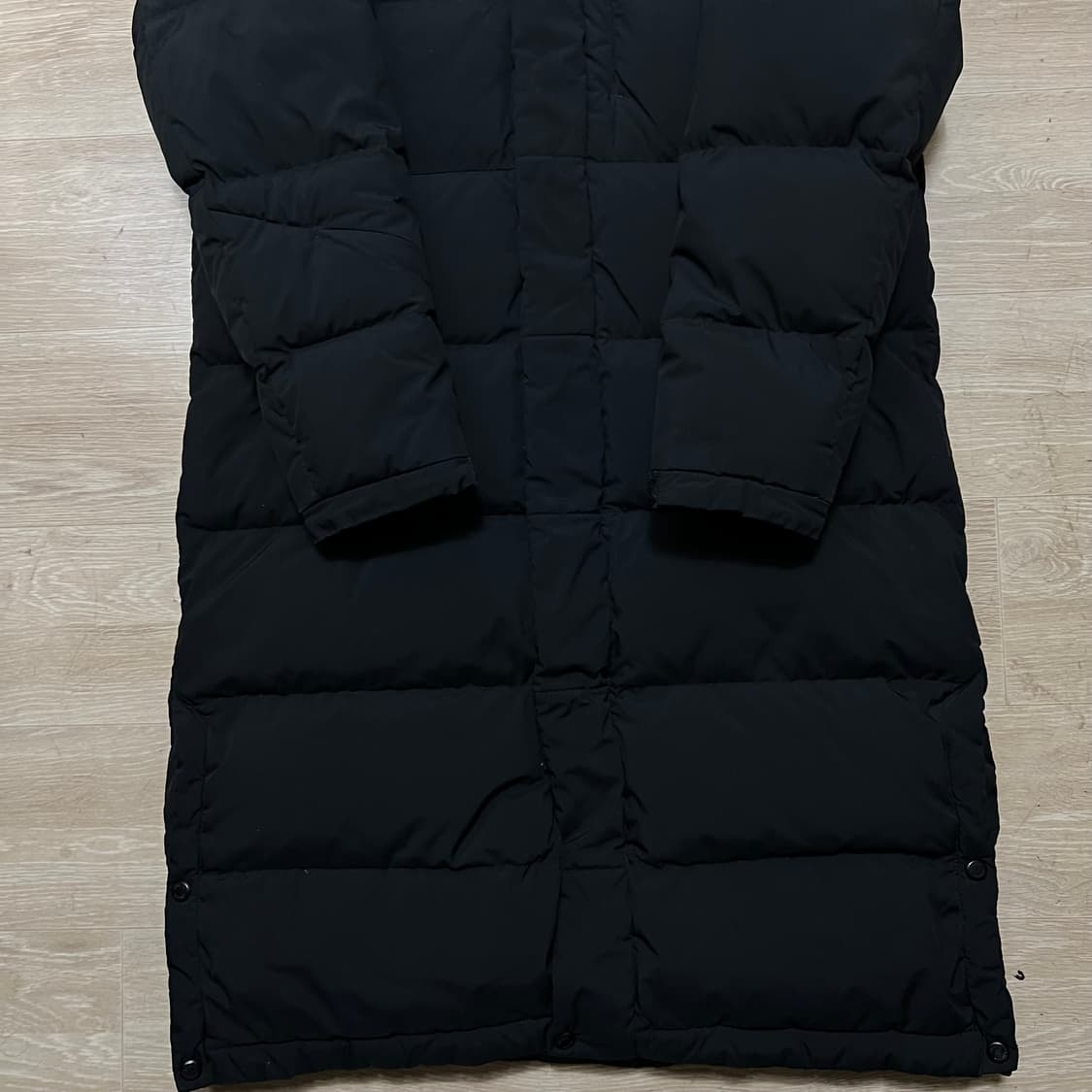 엘레쎄 덕다운 후드 롱패딩 점퍼 [블랙] S/90 상품이미지3