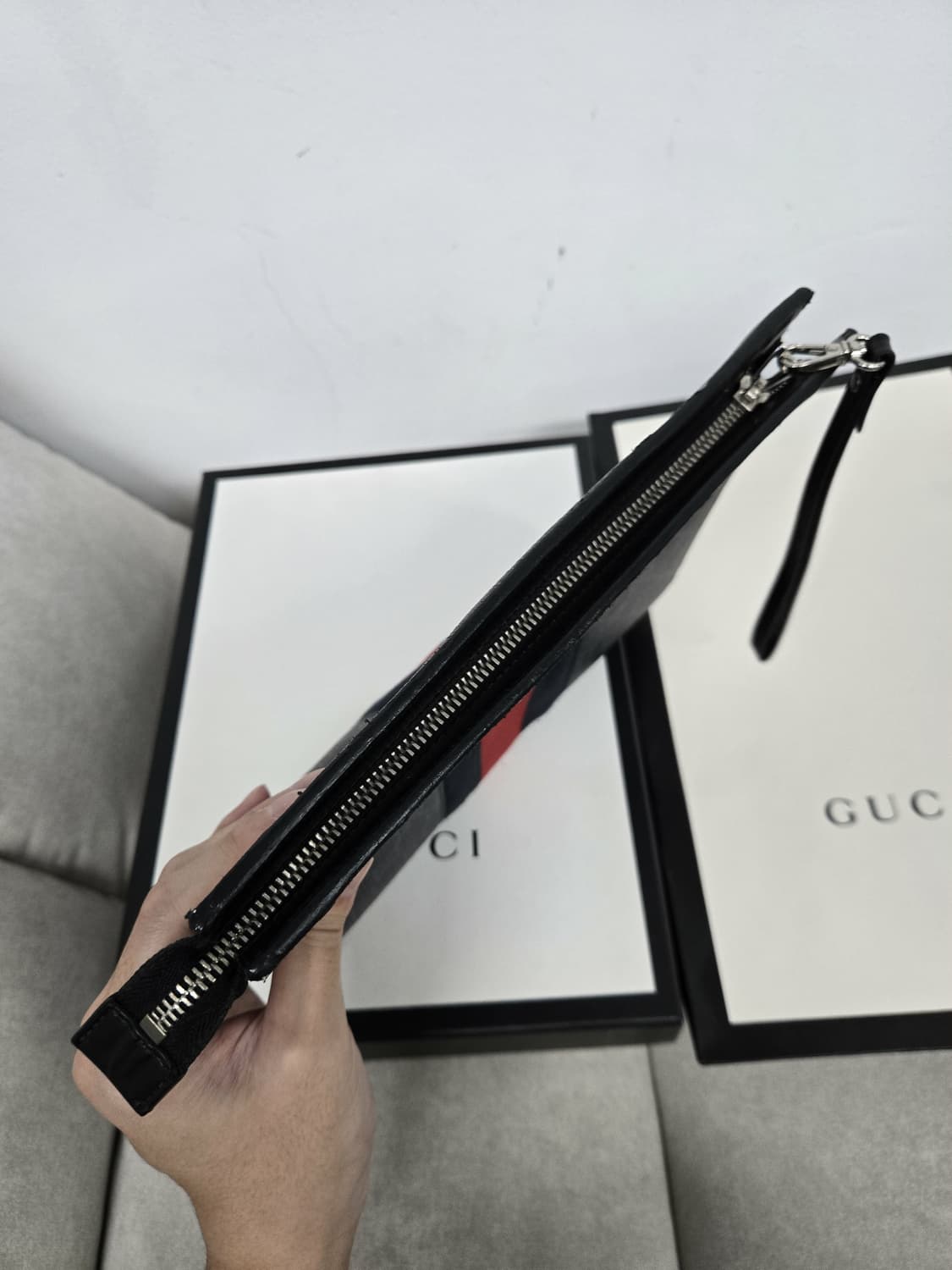 [보증서 정품] 구찌 웹삼선 클러치백 상품이미지5