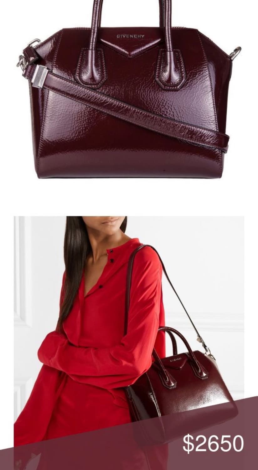 GIVENCH Burgundy Leather Antigona Bag 상품이미지9