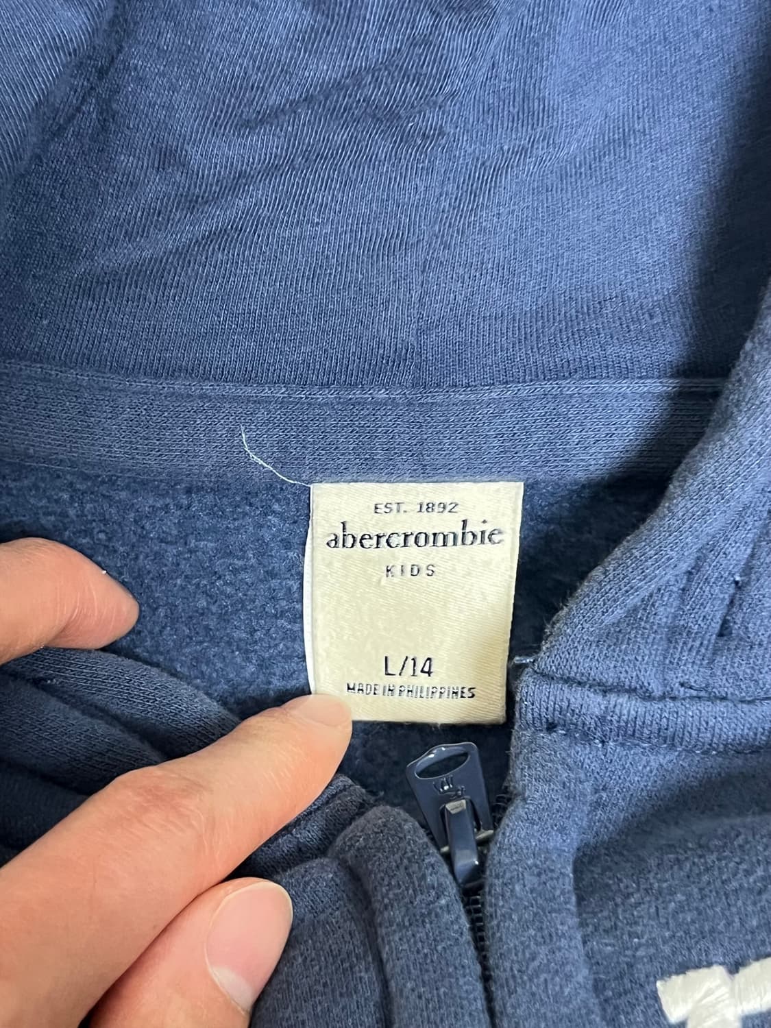 아베크롬비 후드집업 네이비 S 상품이미지3