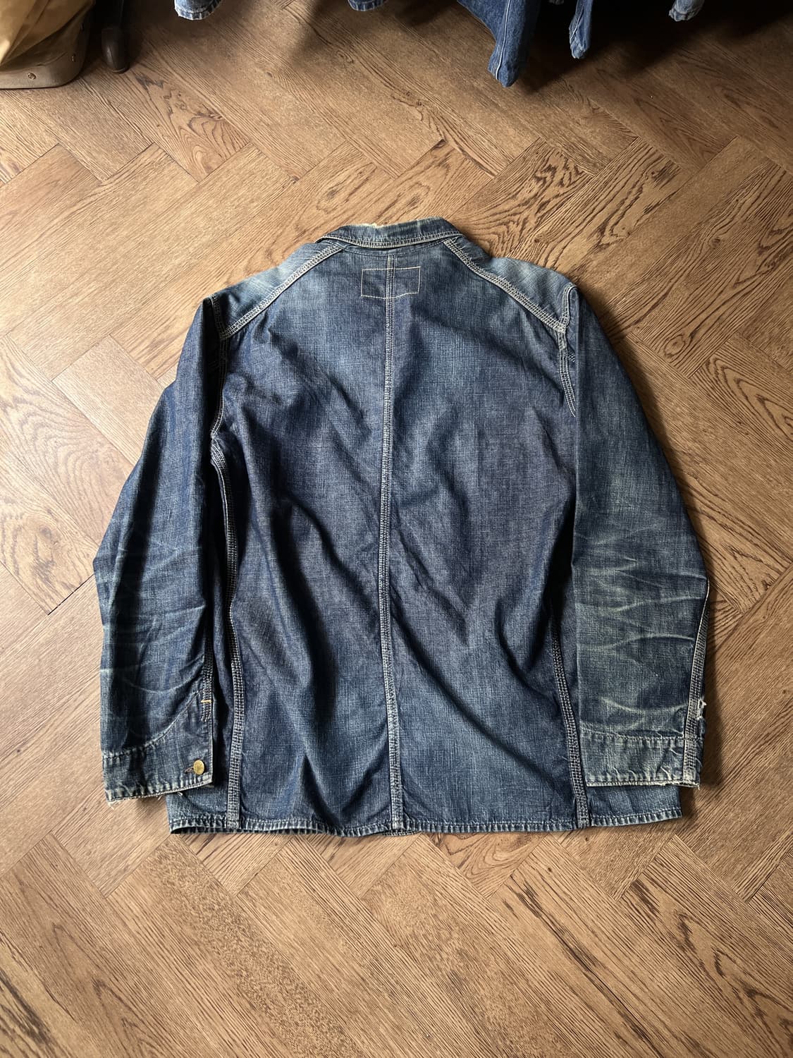 [L]WAREHOUSE 웨어하우스 빈티지 워싱 데님 초어 자켓 상품이미지9