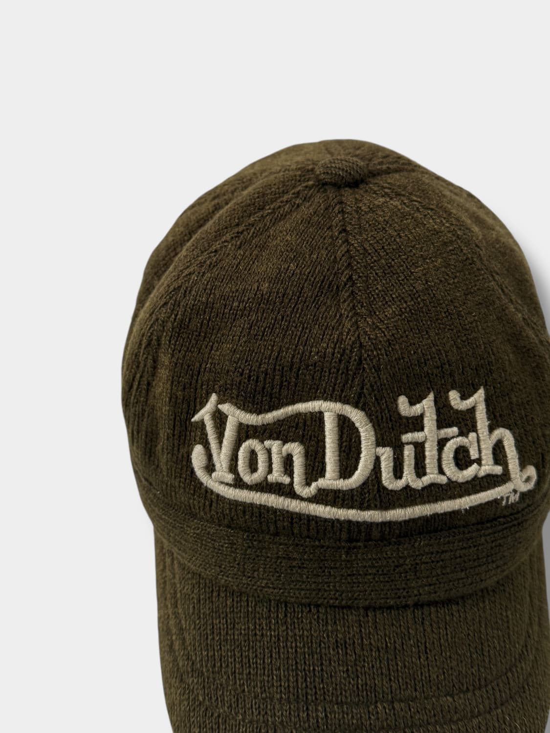 본더치 00‘s 브라운 카키 울 니트 코듀로이 볼캡 상품이미지3