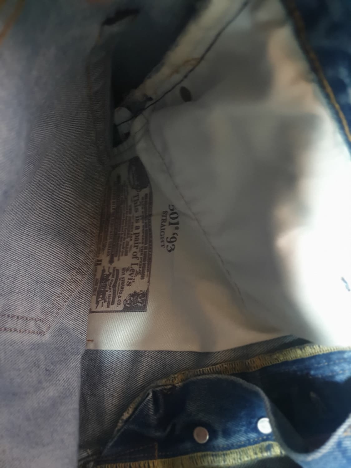 리바이스 501 93 스트레이트 셀비지진 32/32 상품이미지5