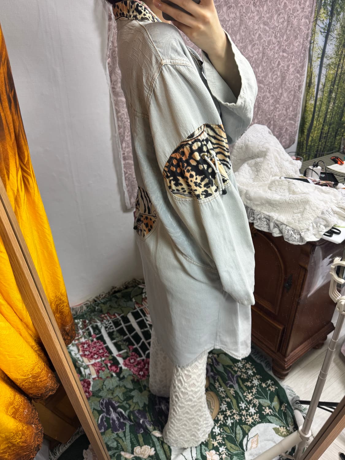 레오파드 포인트 데님 롱 코트 & 원피스 상품이미지6