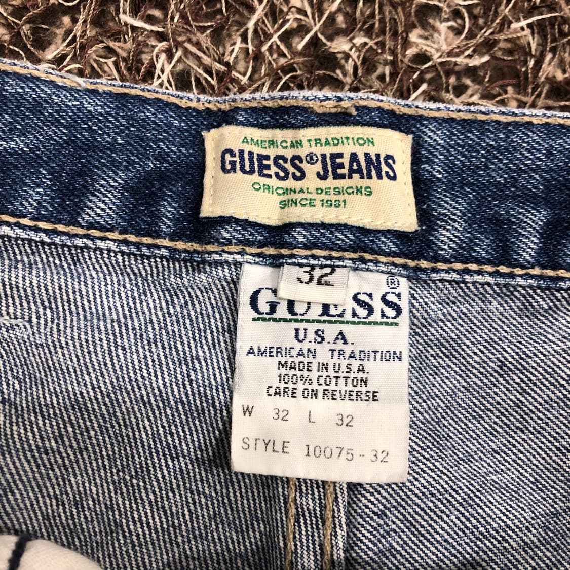 게스 90s USA 타이다이 블리치 워싱 데님 팬츠  상품이미지8