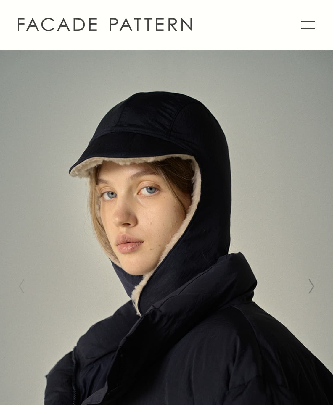 파사드패턴 램스울 이어플랩 캡 블랙 상품이미지1