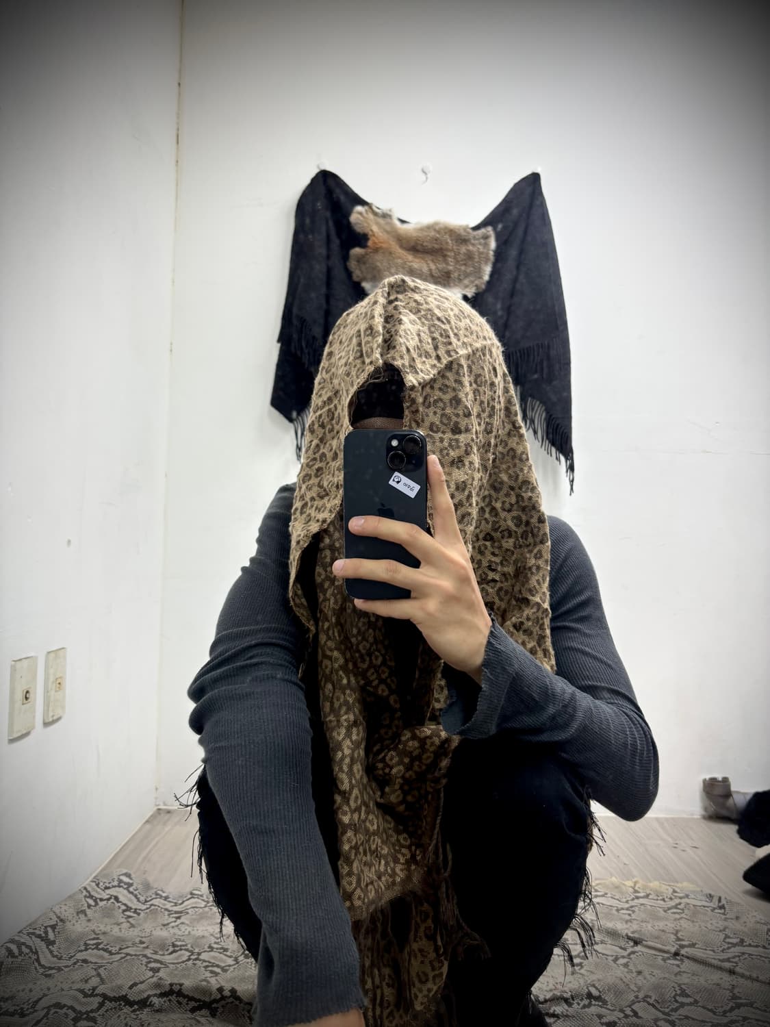 “Vintage” Brown Leopard Scarf 상품이미지3