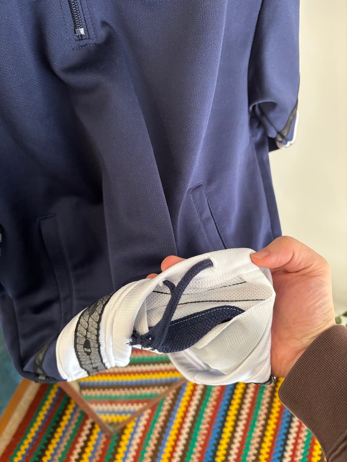 아식스 네이비 하프집업 트랙탑 상품이미지5