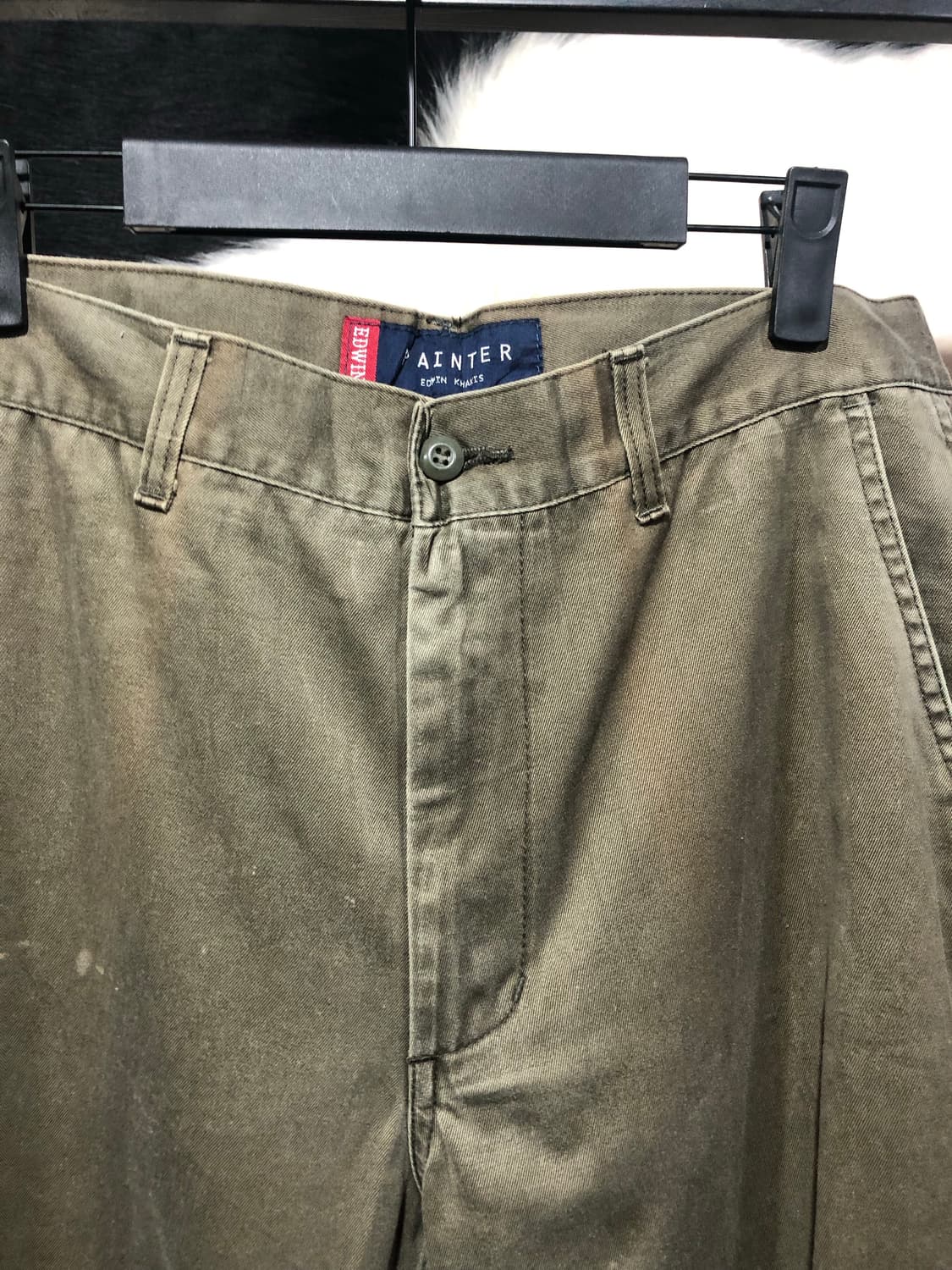 에드윈 벌룬핏 카키 컬러 팬츠 상품이미지3
