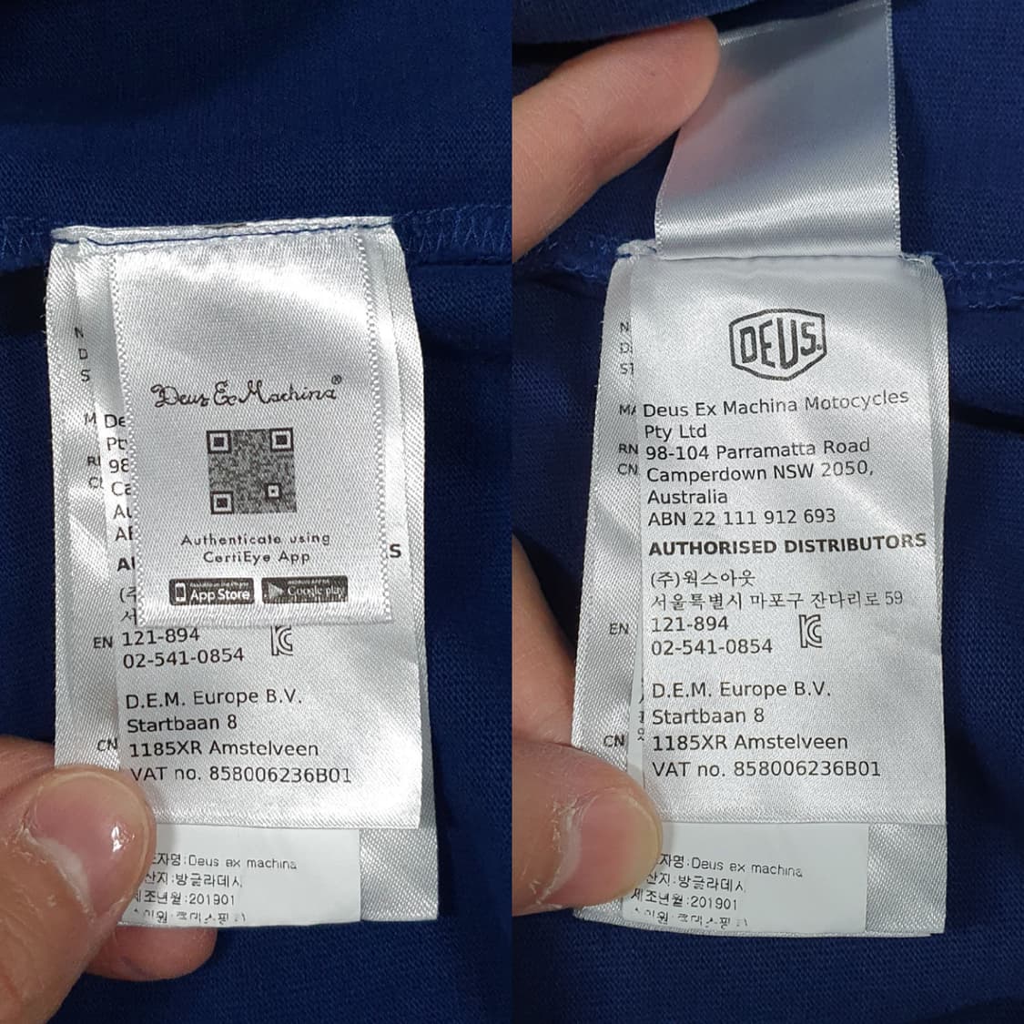 M 정품 데우스 엑스 마키나 스택스 롱슬리브 맨투맨 긴팔티 에스테이트블루 상품이미지8