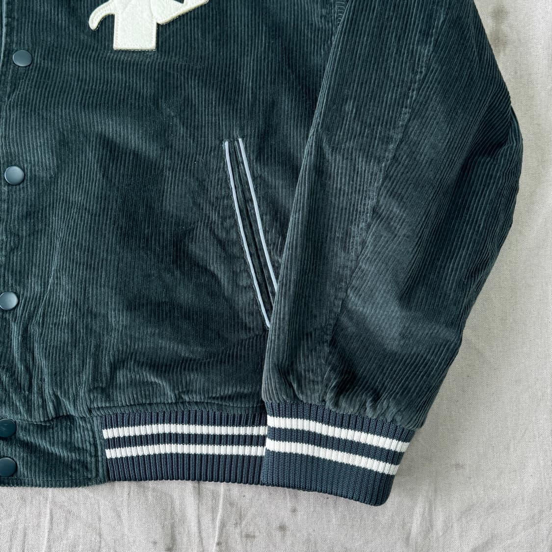 파르티멘토 코듀로이 그린 크롭 봄버 자켓 M 상품이미지3