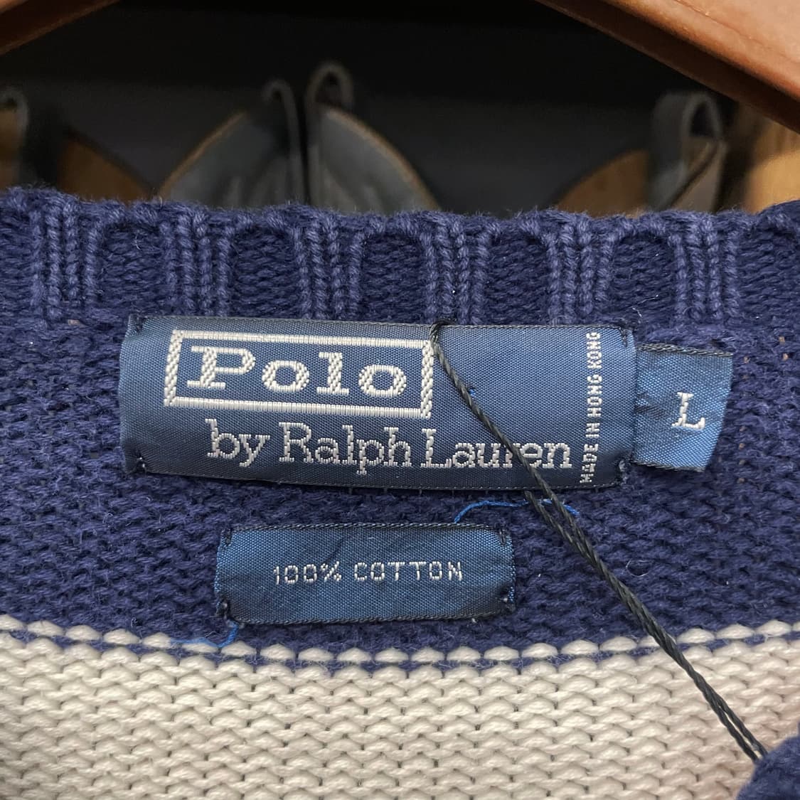 90s 폴로 랄프로렌 멀티 스트라이프 레트로 라운드넥 니트 N344 상품이미지8