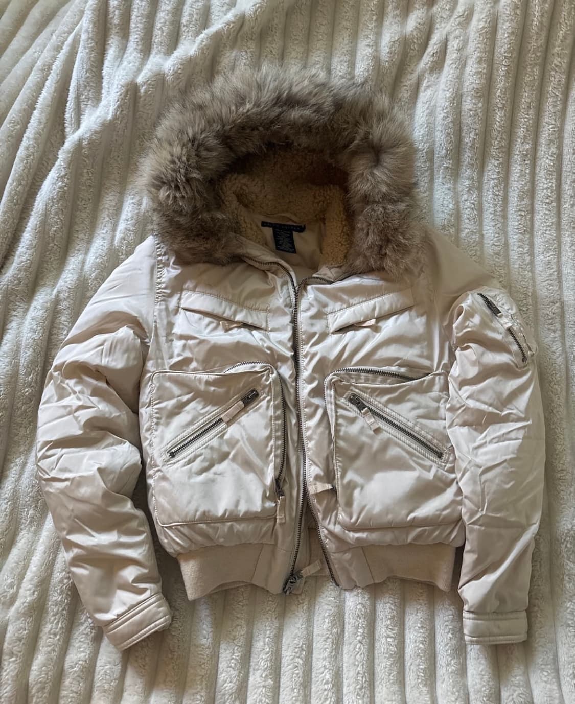 폴로 퍼 후드 숏패딩 상품이미지1