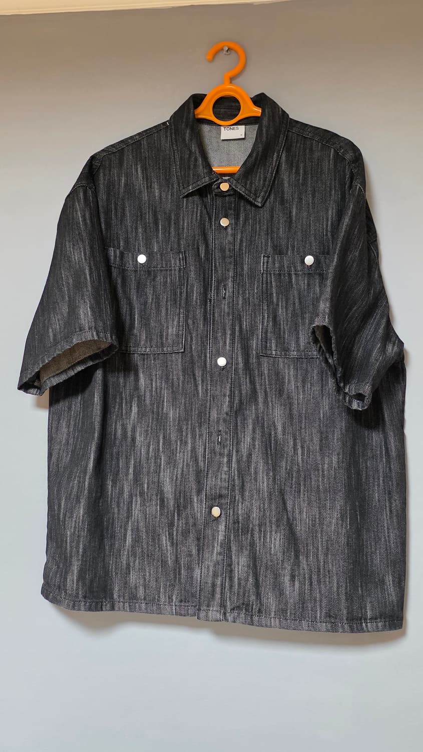 [톤즈] 데님 반팔 셔츠 상품이미지1