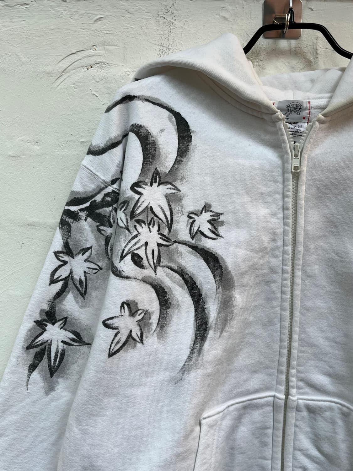 Matildy 재패니즈 그래픽 화이트 후드집업 S 상품이미지3