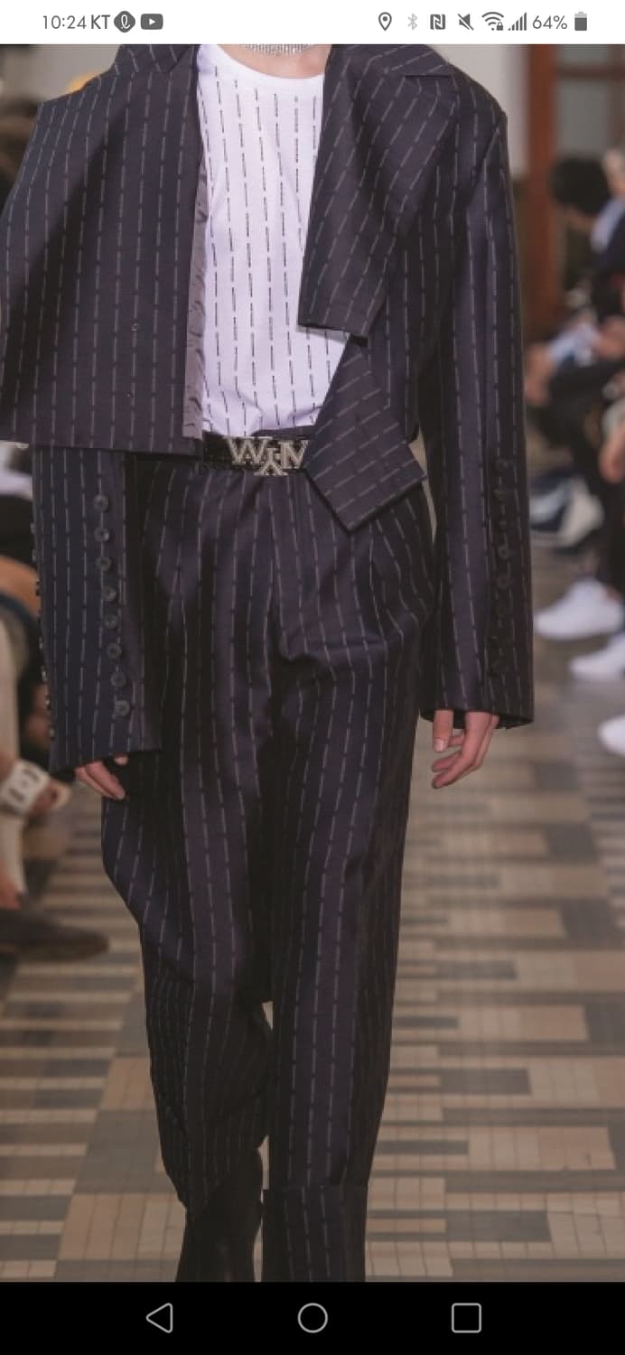 우영미 컬렉션 로고 턴업 포켓 팬츠 팝니다 상품이미지2