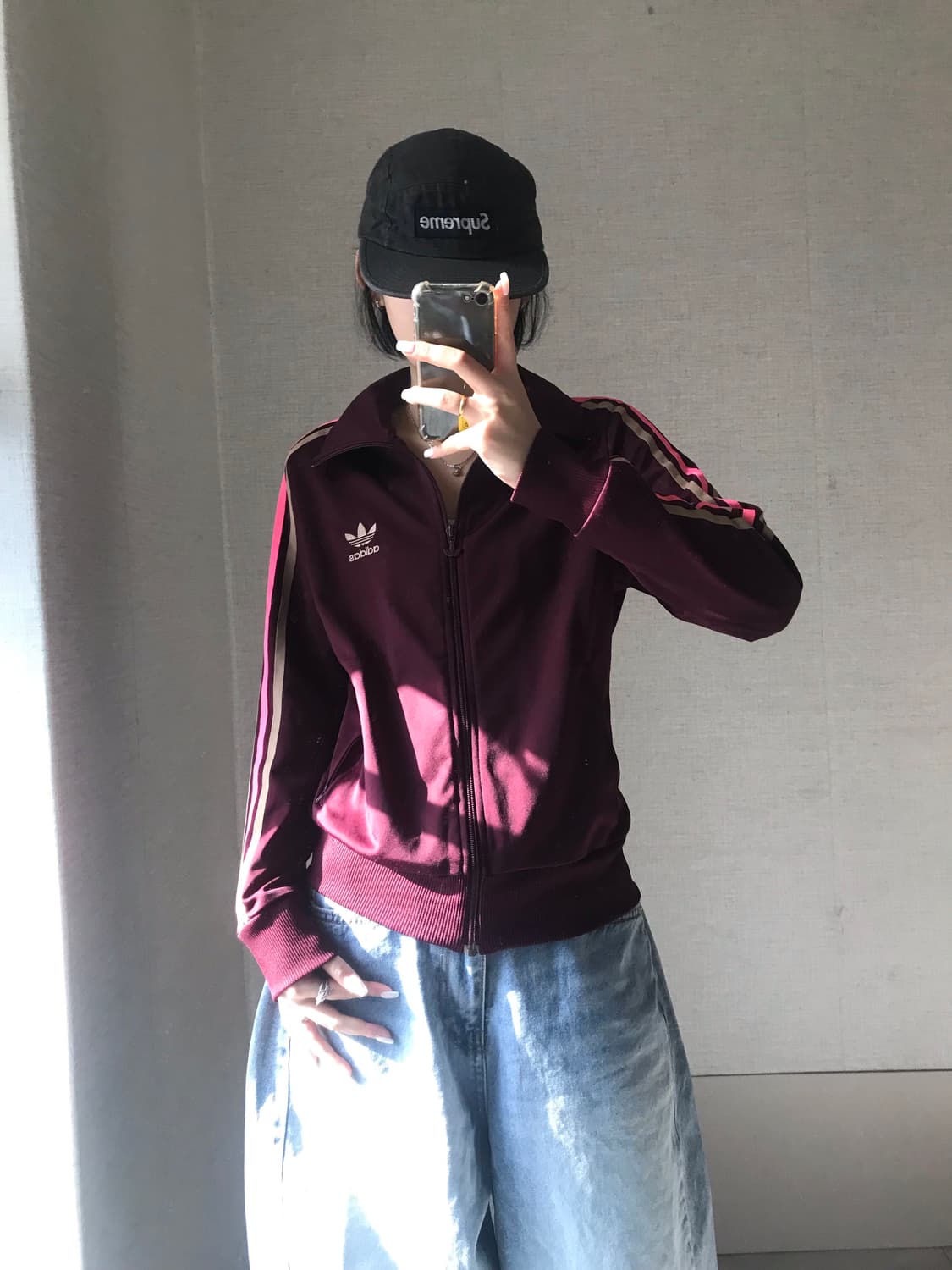 아디다스 버건디 파이어버드 져지 상품이미지4