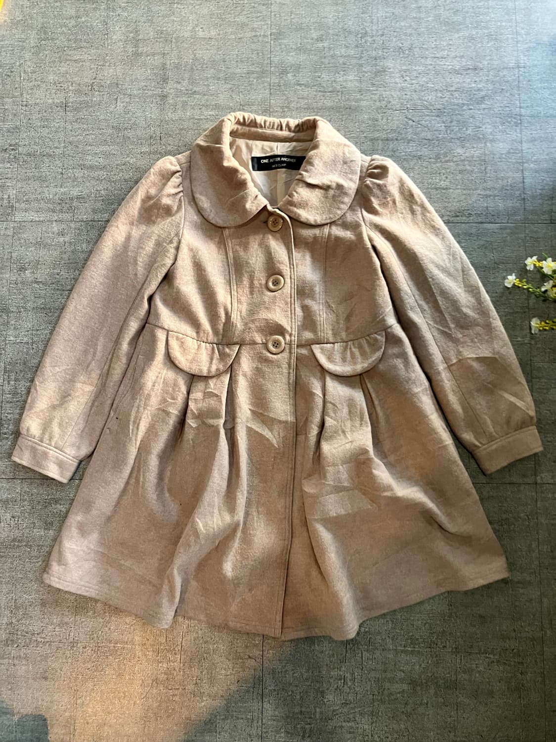 일본빈티지 Niceclaup 하구미모리걸 라떼갸루 라운드코트자켓 상품이미지1