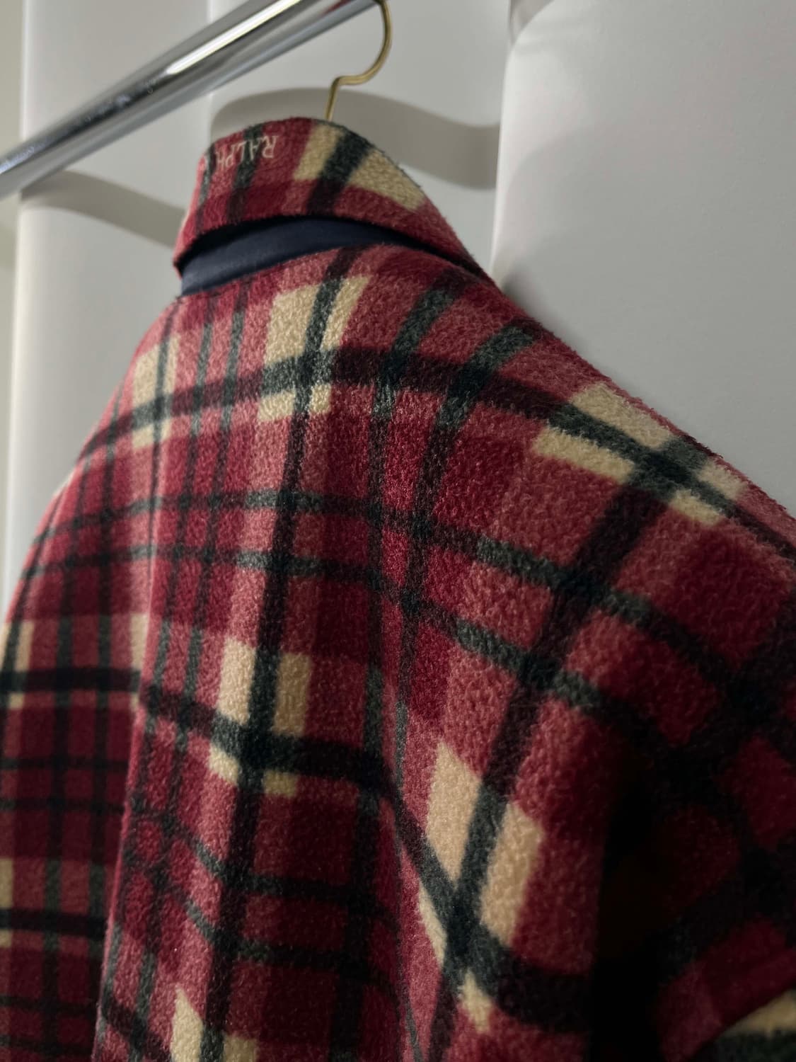 90's 폴로 랄프로렌 타탄 블랙와치 플리스 스윙탑 자켓 상품이미지7