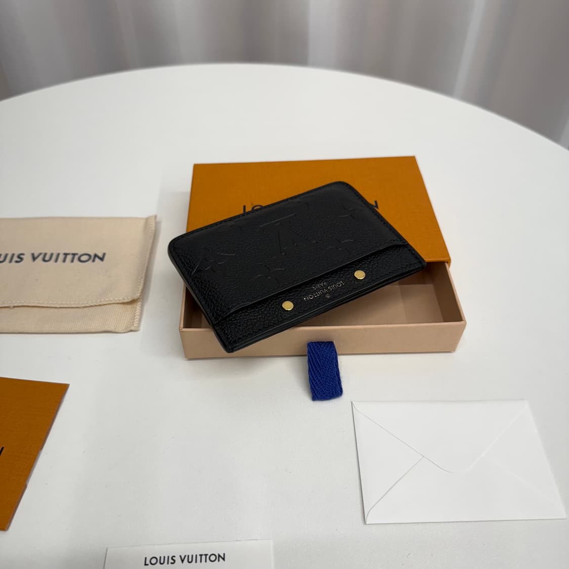 [풀박스] 루이비통 앙프렝뜨 카드지갑 블랙 상품이미지4