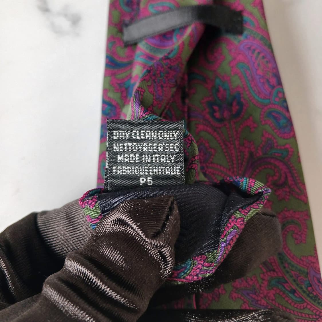 던힐 실크 올리브 그린 페이즐리 넥타이 8cm S~A+등급 E892
 상품이미지10