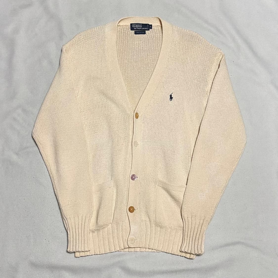S 폴로랄프로렌 아이보리 코튼 가디건 상품이미지2