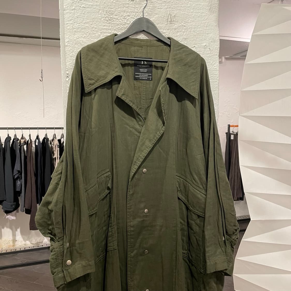 요지야마모토 오버사이즈 벨티드 트렌치 코트 상품이미지2