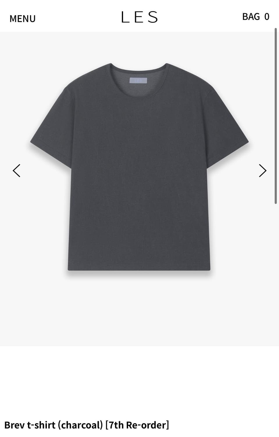 (구해요)Brev t-shirt (charcoal) 1사이즈 상품이미지1