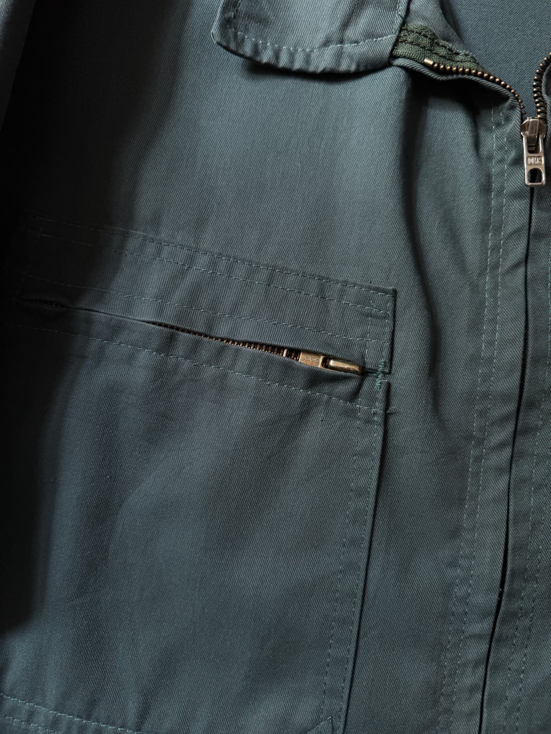 [XL]90's 빈티지 파인그린 메카닉 프렌치 워크 자켓 상품이미지4