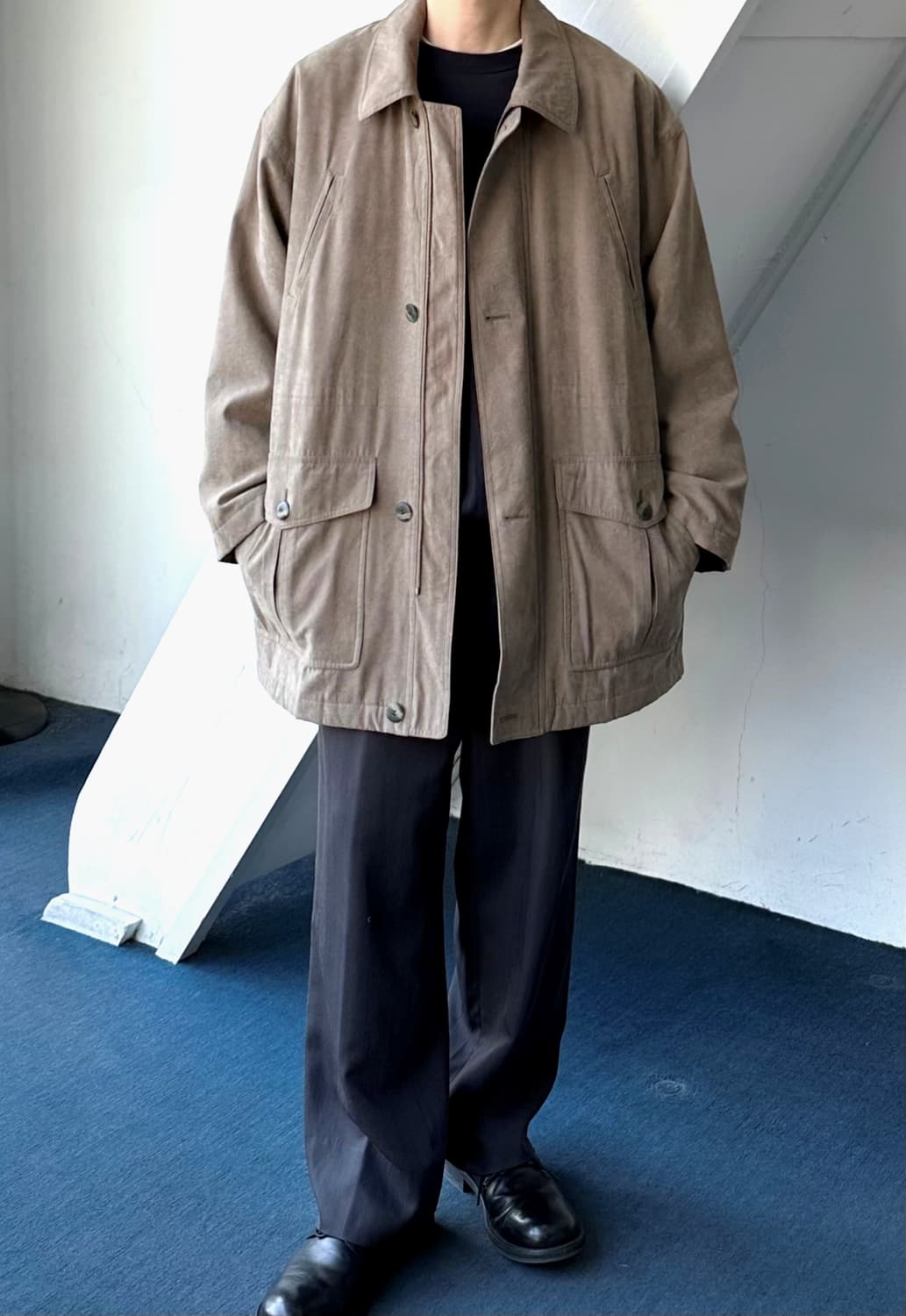 Fake suede high count padded mil mid coa 상품이미지6