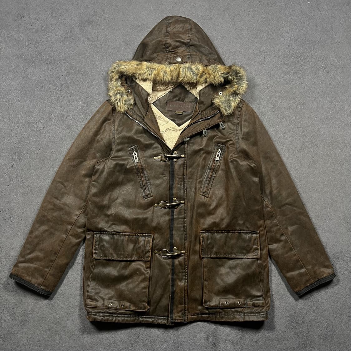 Japanese Vintage 파이어맨 후드 퍼 자켓 상품이미지2