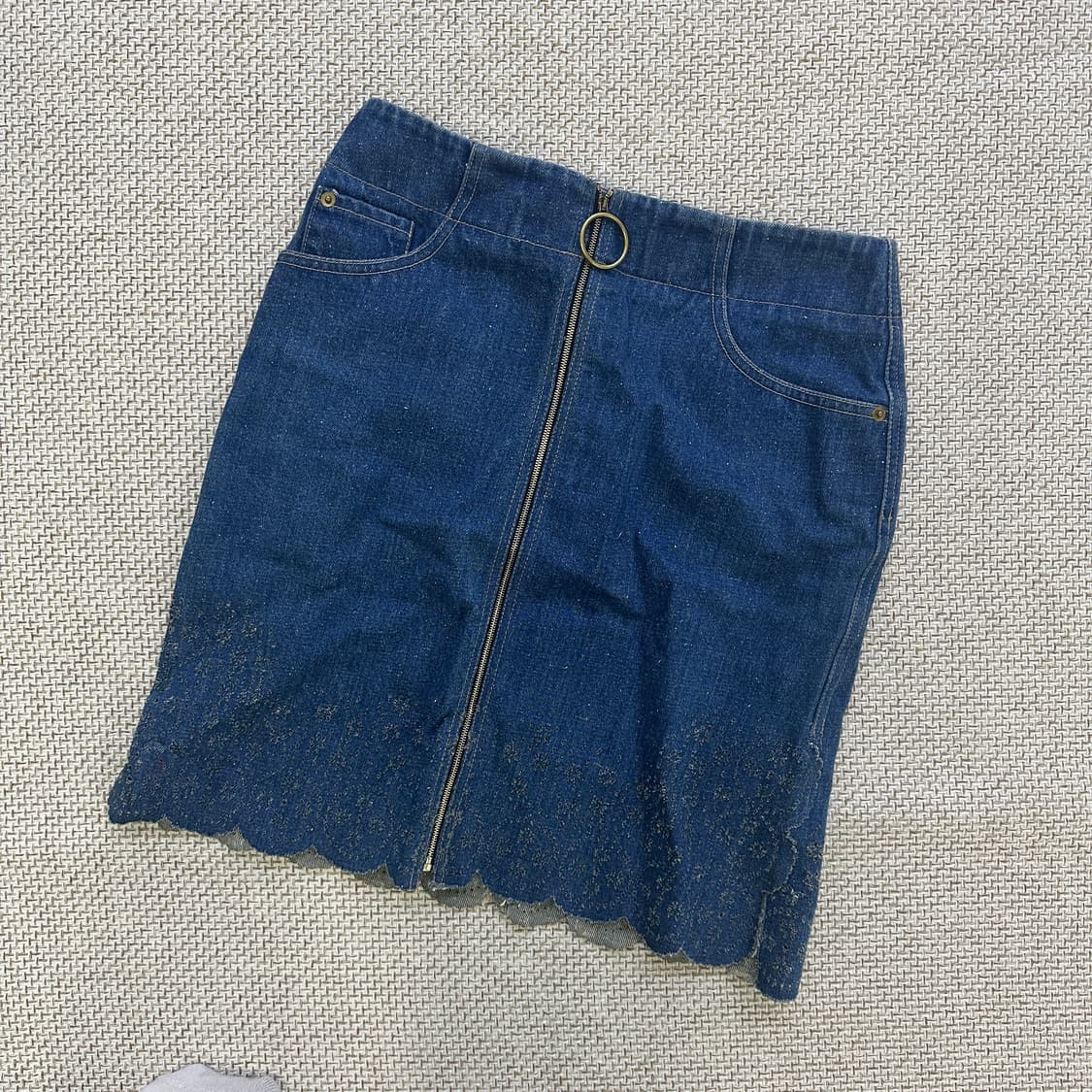 42 시슬리 데님 미니 스커트 0407D 상품이미지1