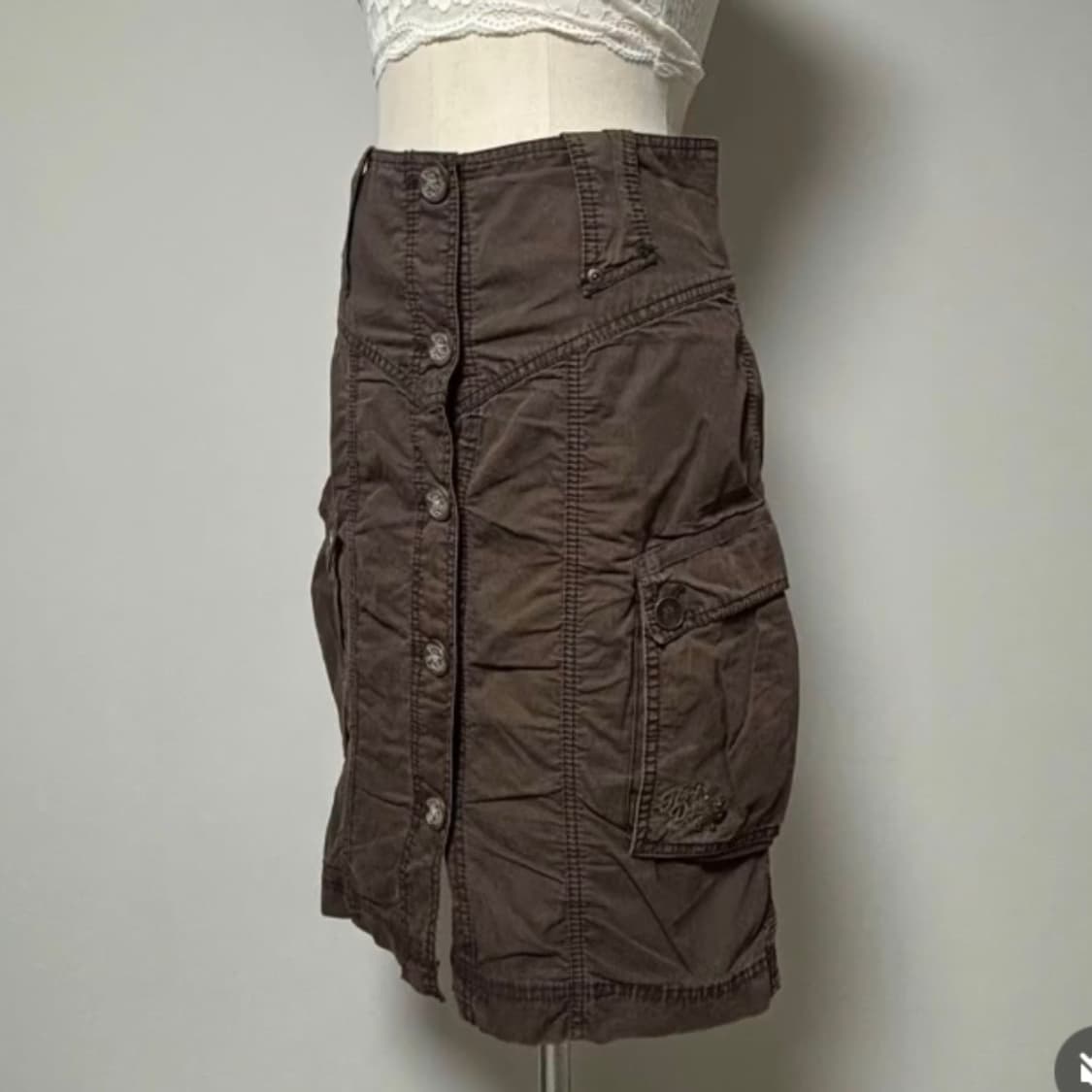 타미힐피거 00s 버튼업 카고 스커트 상품이미지1