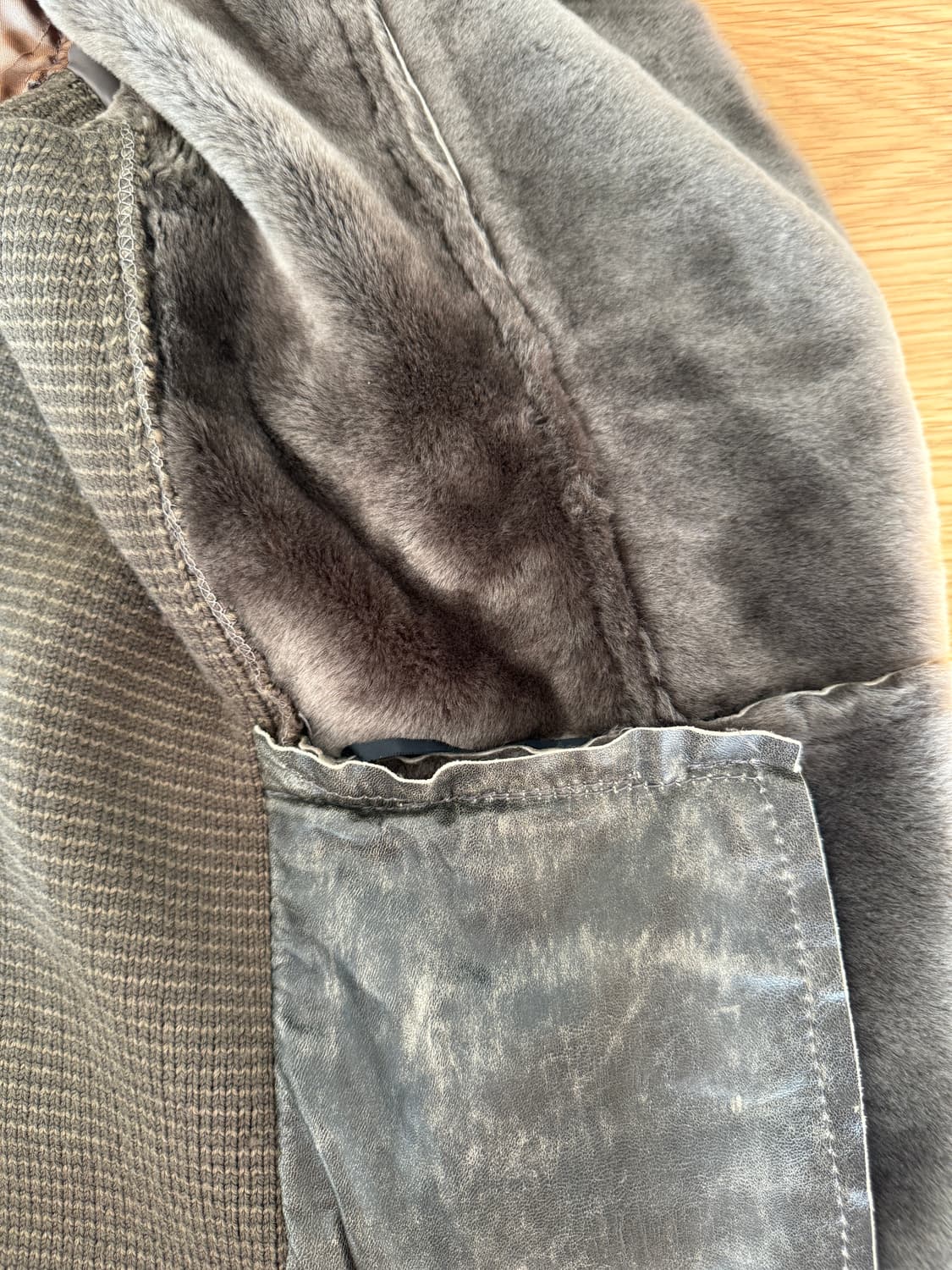 GMS-75 리얼 무스탕 레더 하이집업 자켓(LAMPO ZIP) 상품이미지8