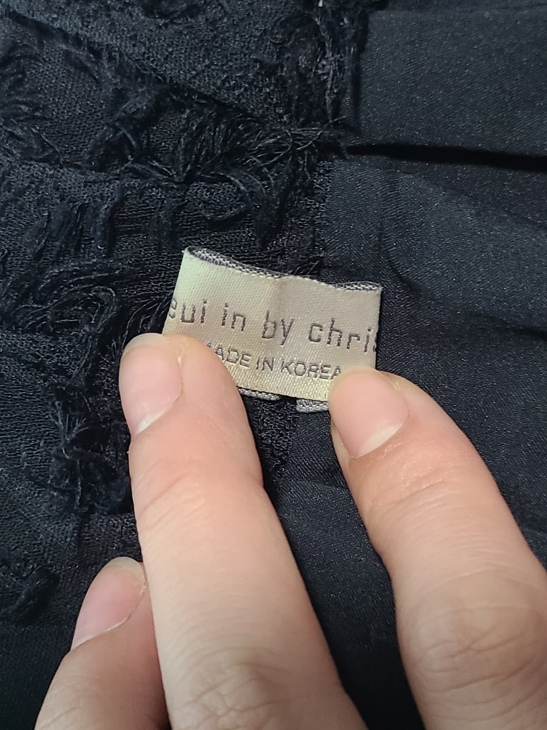 플라워 텍스처 머메이드 블랙 스커트 상품이미지4