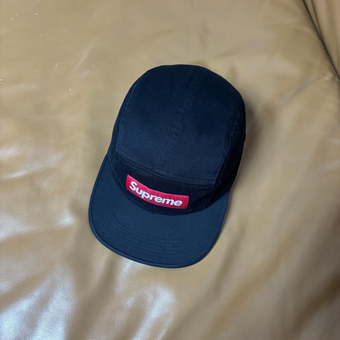 슈프림 캠프캡 모자 레드 박스로고 블랙 상품이미지5