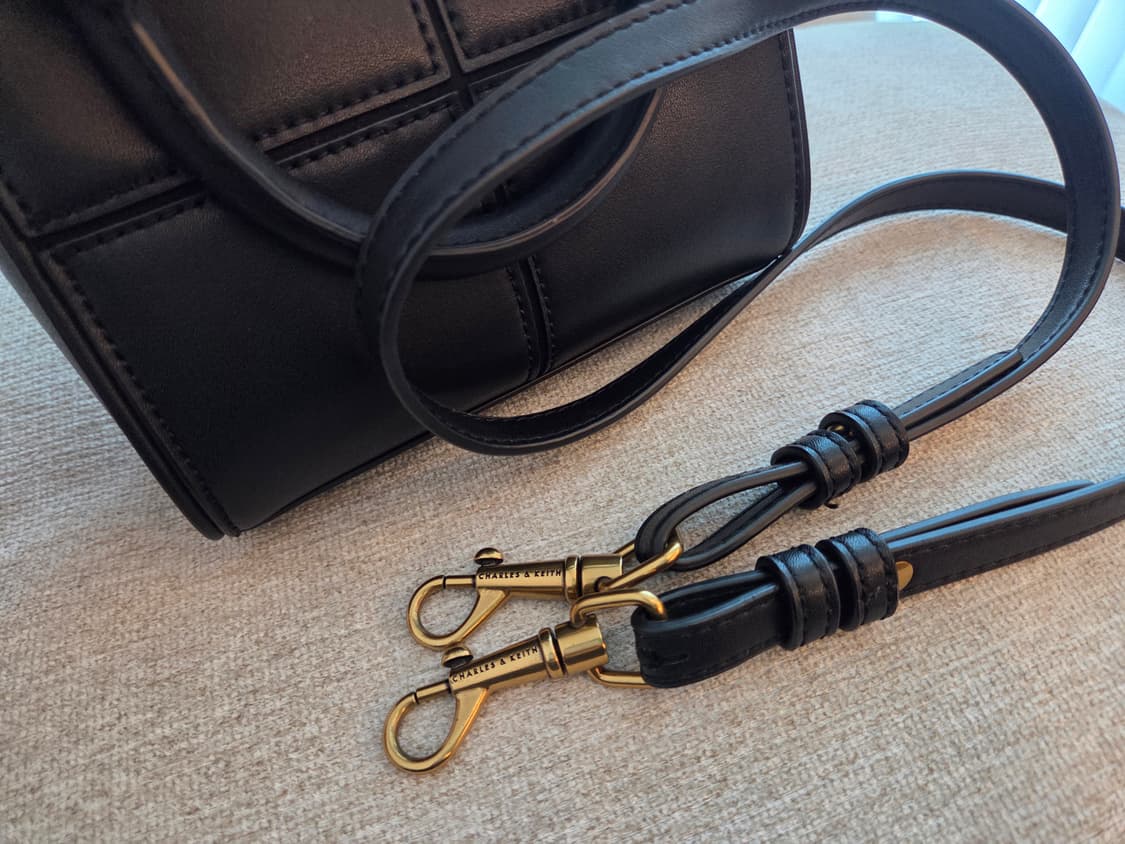 찰스앤키스 블랙 미니 도트백 상품이미지6