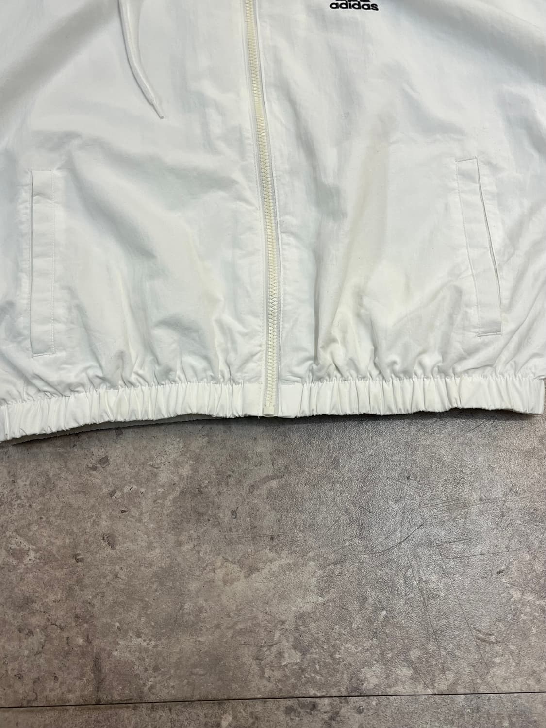 아디다스 크롭 후드 바람막이 화이트 S #csz2255 상품이미지9