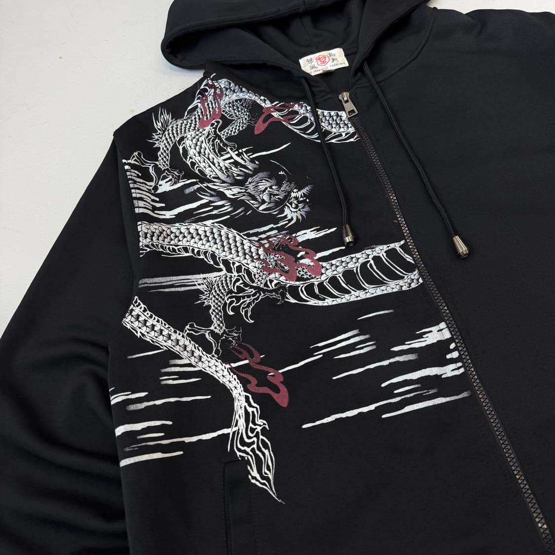 JPN 제팬 용호상박 드래곤 용 호랑이 오리엔탈 후드집업 상품이미지5