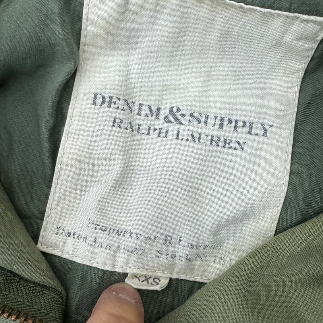 여성용 XXS 폴로 랄프로렌 데님앤서플라이 패치워크 야상 필드 자켓  상품이미지5