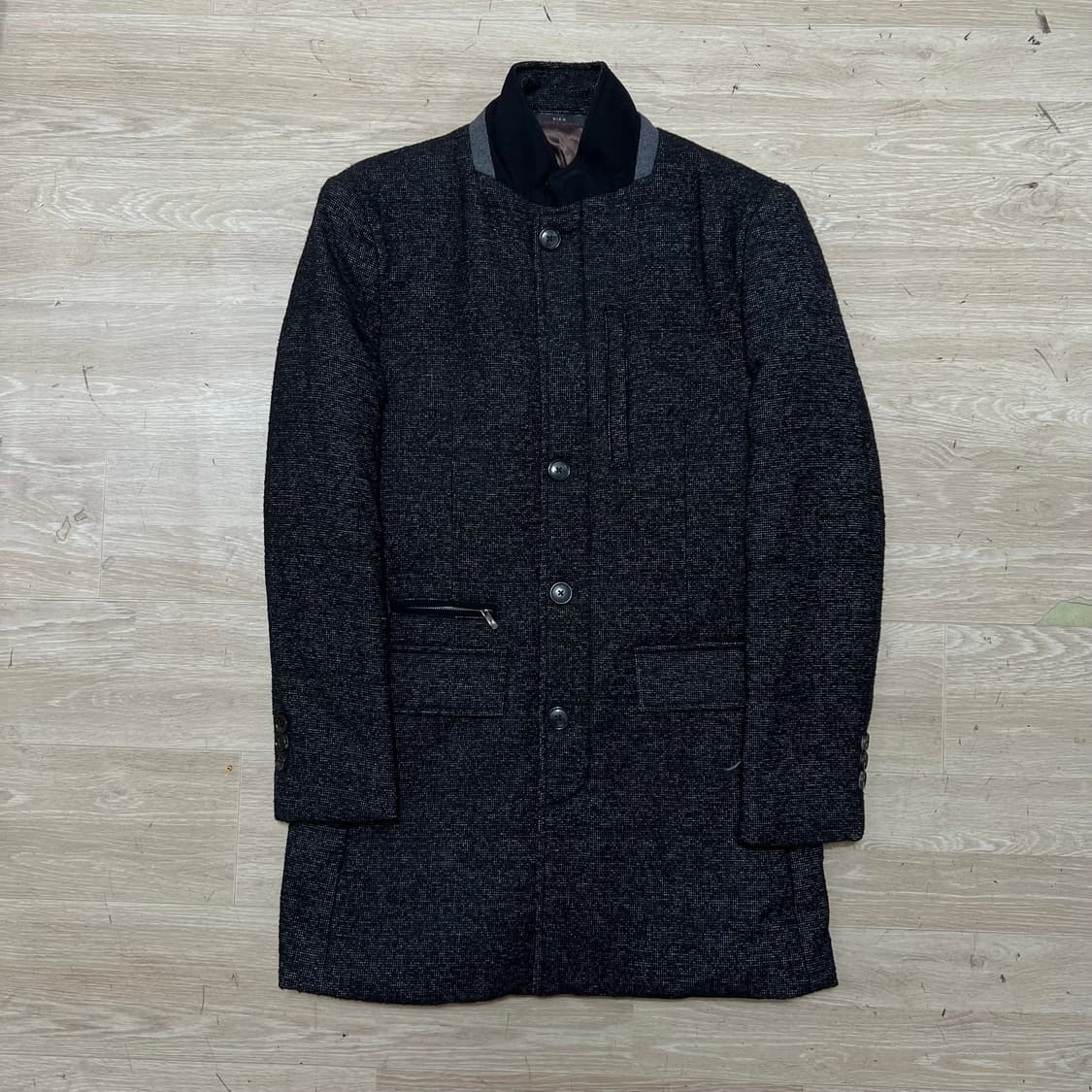 지이크 X 파렌하이트 헤링본 배색 코트패딩 [다크그레이] L/100 상품이미지1