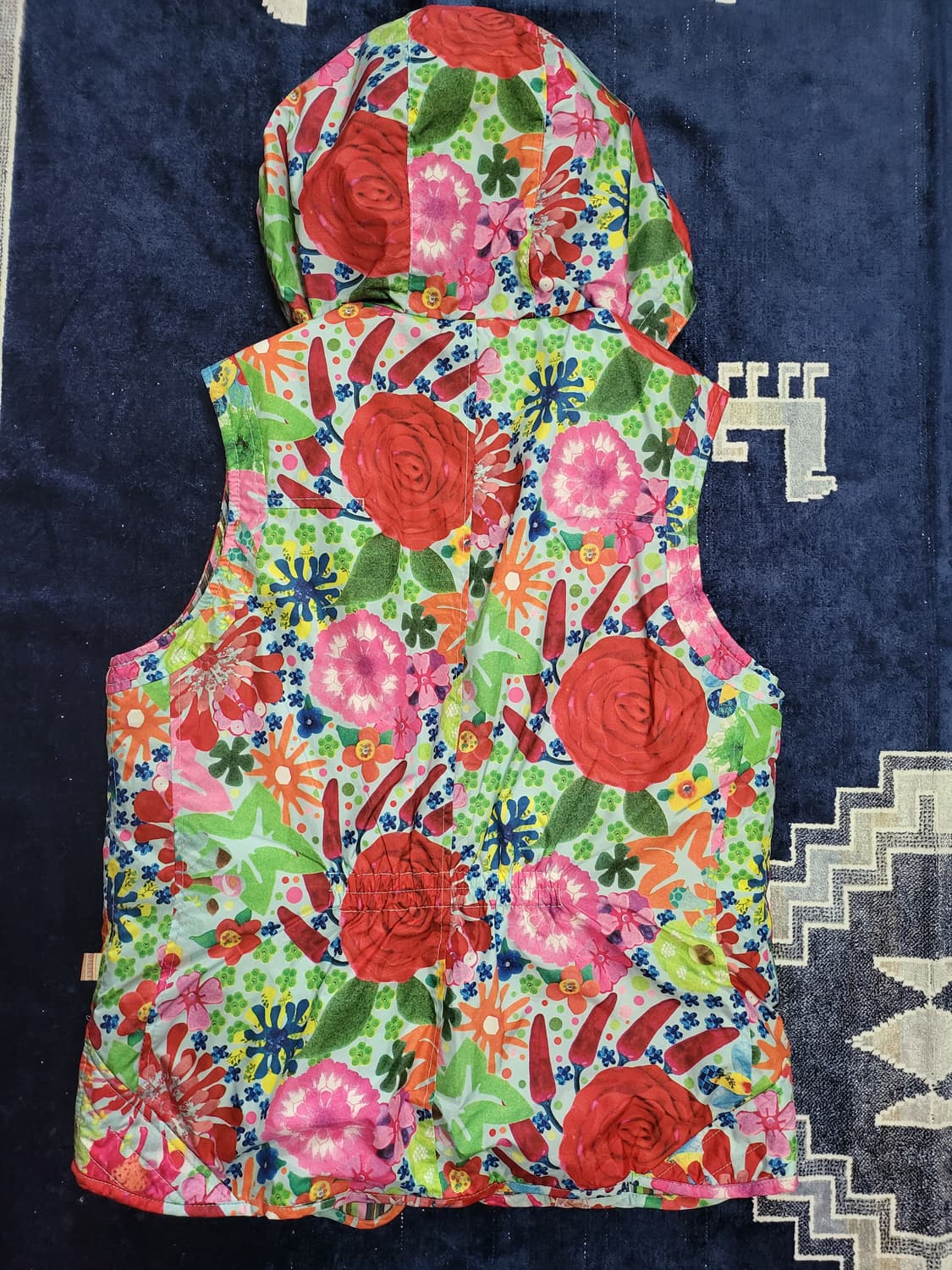 오일릴리 정품 플라워 패턴 후드 패딩 조끼 상품이미지2