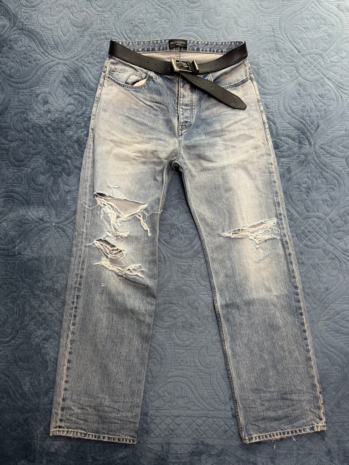 발렌시아가 인티그레이티드 벨트 데님 팬츠 L 상품이미지1