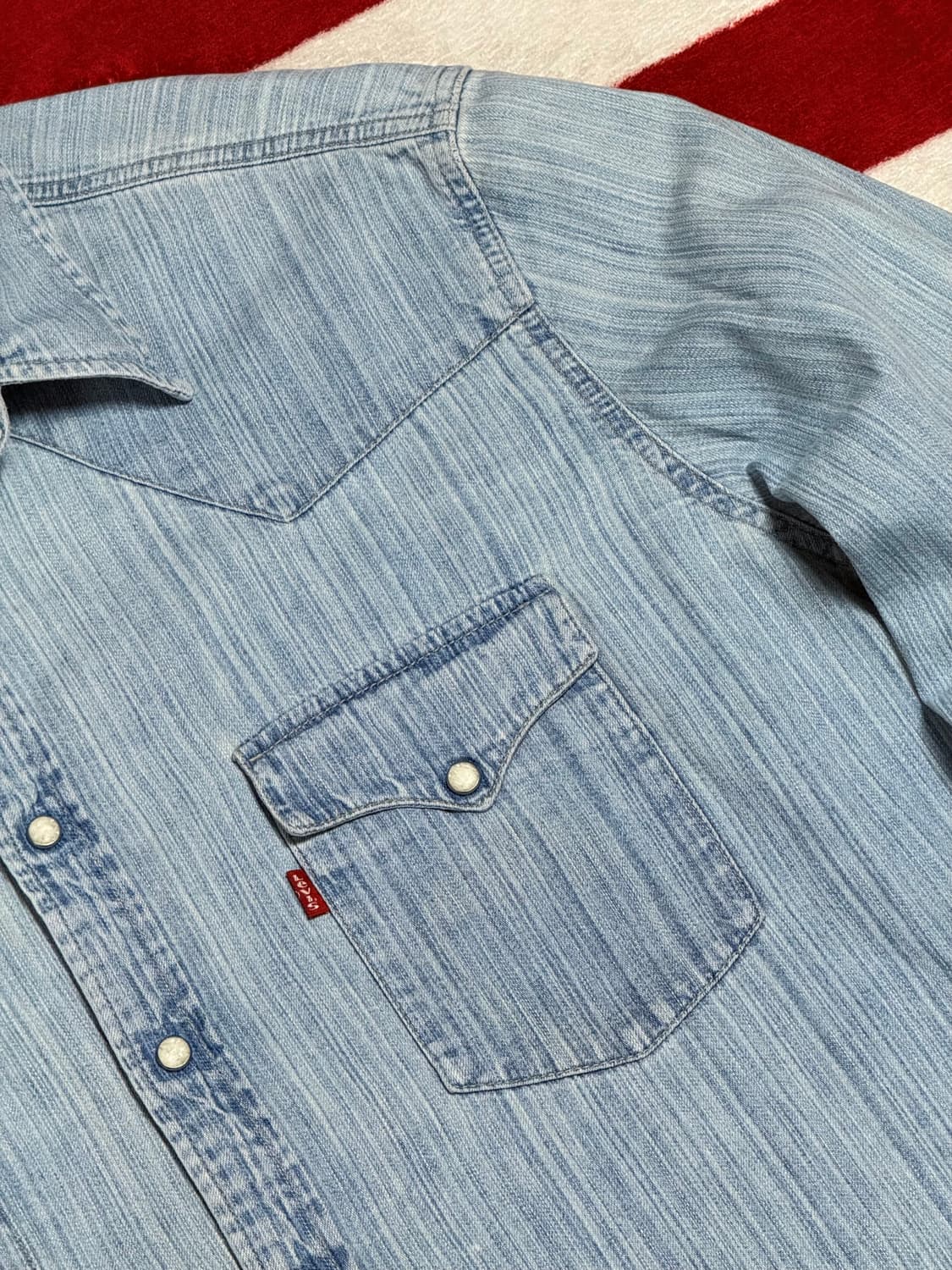 리바이스 웨스턴데님셔츠 levis western shirt 유럽판 빈티지 상품이미지5