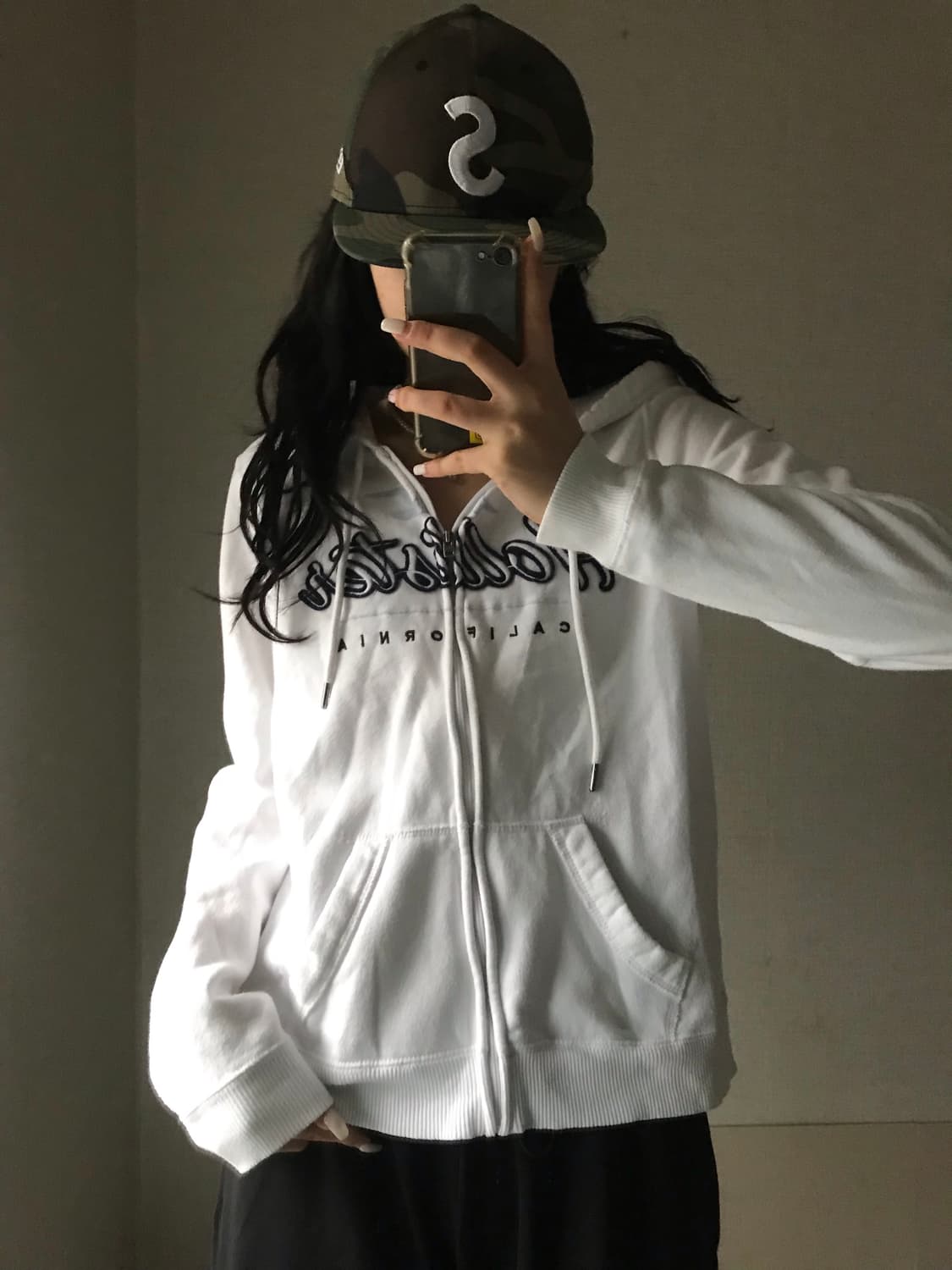 홀리스터 화이트 후드집업 상품이미지3