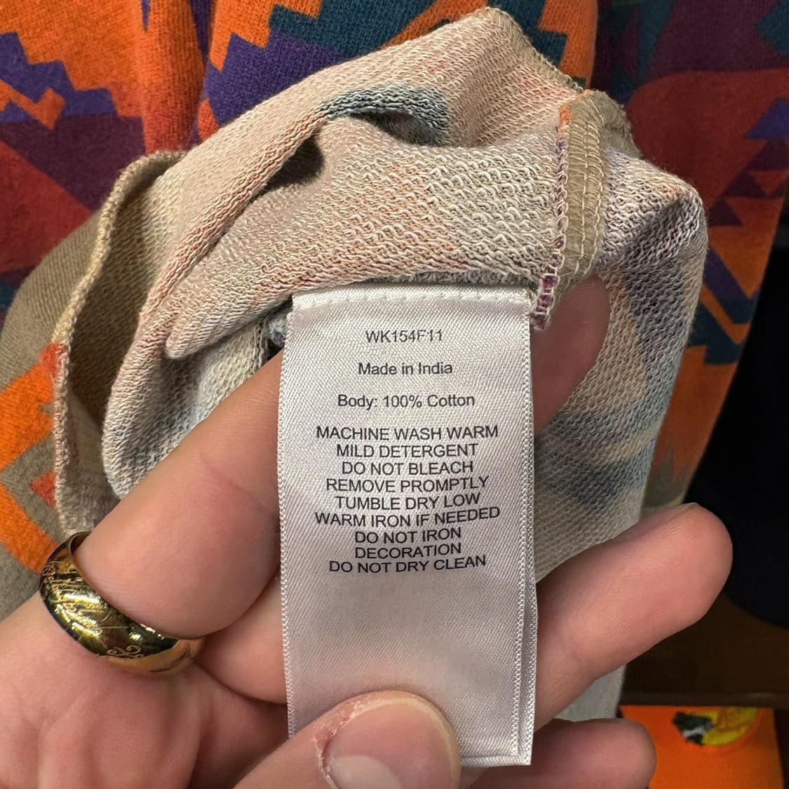 데님앤서플라이 랄프로렌 올오버 에스닉패턴 나그랑 롱슬리브 티셔츠 N604 상품이미지8