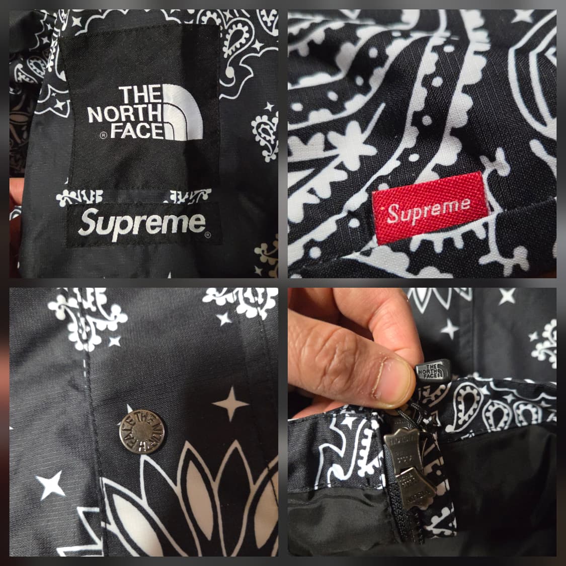 슈프림 노스페이스 반다나 마운틴 자켓 바람막이 S 블랙 상품이미지4