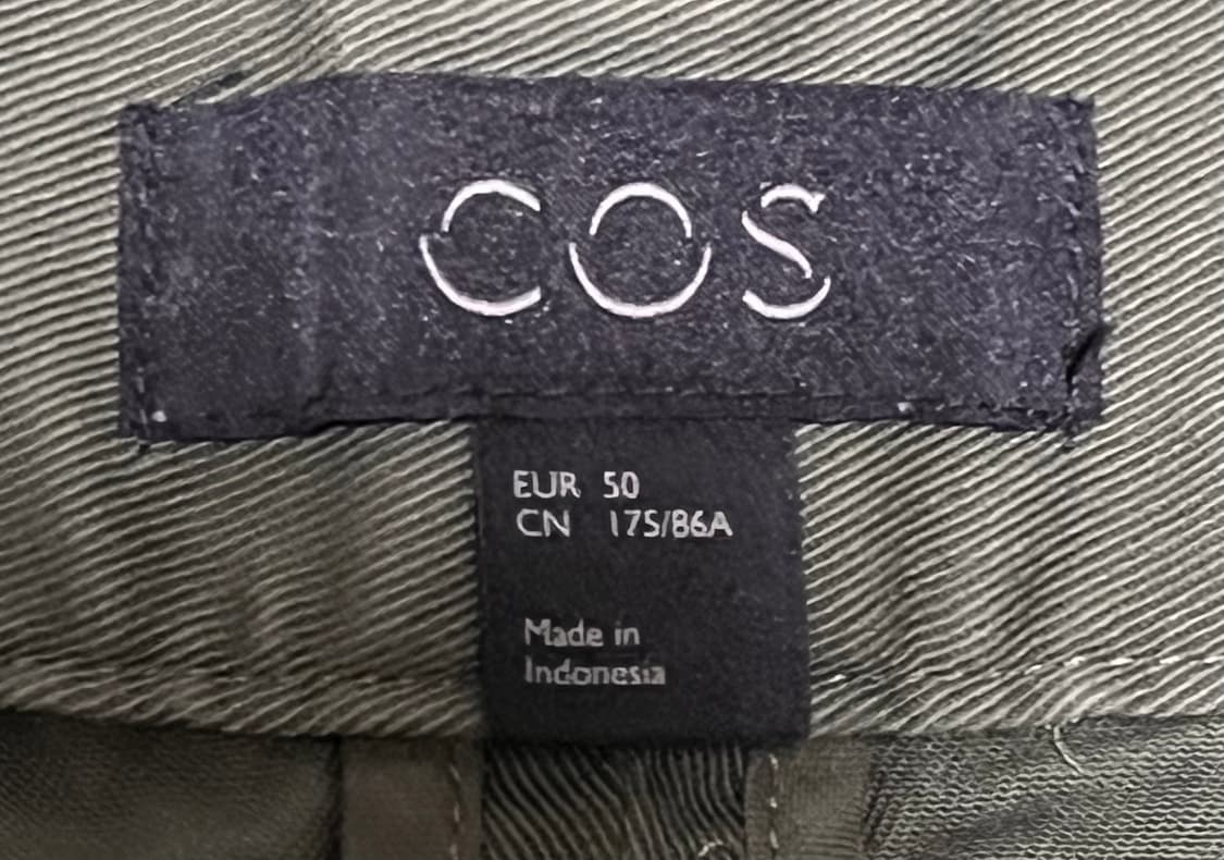 COS 올리브색 남성 면바지 상품이미지4