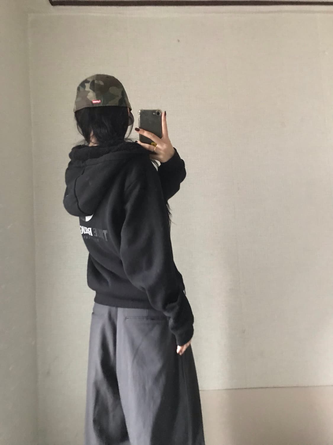 트루릴리젼 블랙 퍼후드집업 상품이미지2