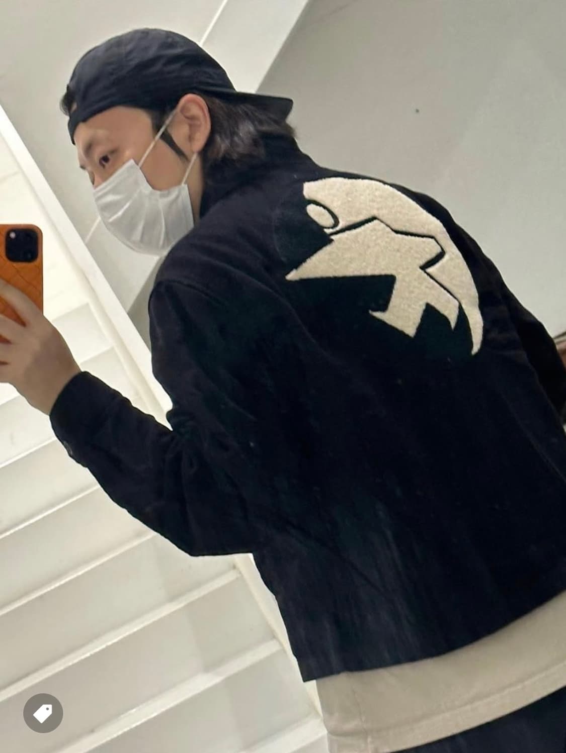 아워레가시워크샵 스투시 블루종 자켓 워시드 블랙 몰스킨 상품이미지10